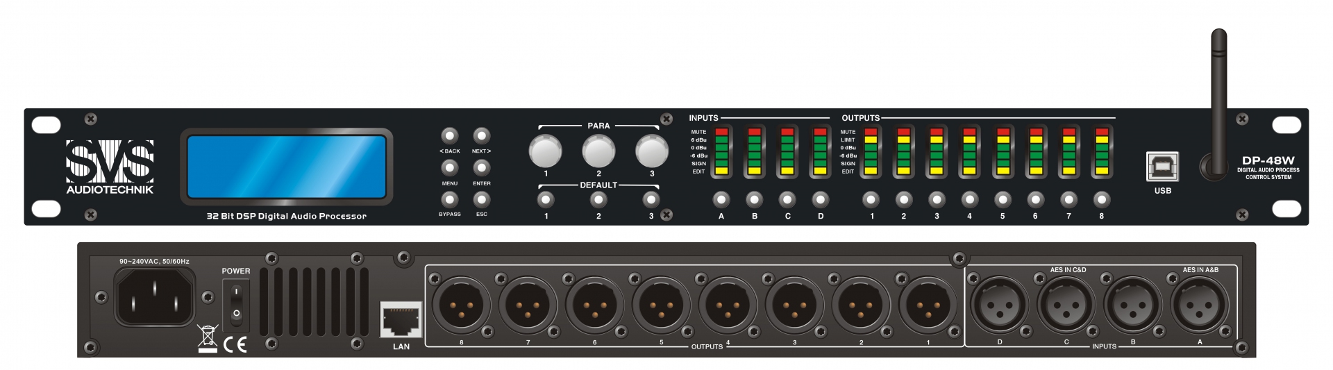 SVS Audiotechnik DP-48W Цифровой процессор: 4 входа 8 выходов в Николаевске-на-Амуре