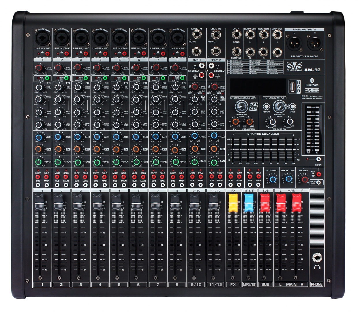 SVS Audiotechnik mixers AM-12 Микшерный пульт аналоговый, 12-канальный в Николаевске-на-Амуре
